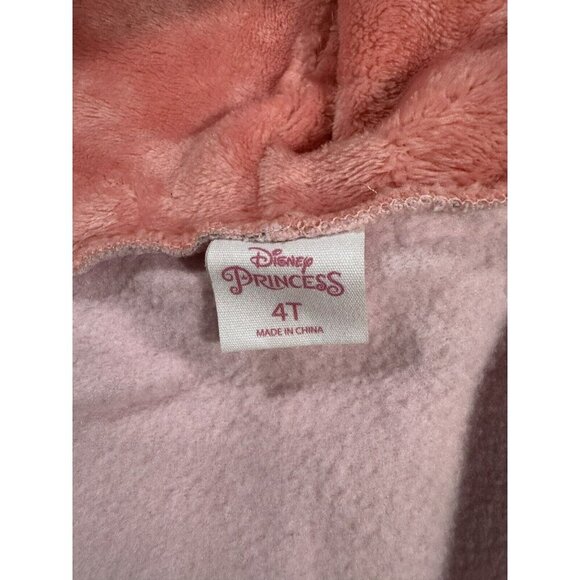 Disney Princesses Girls Hooded Zip Up Sweater Size 4t Pink - Picture 8 of 12